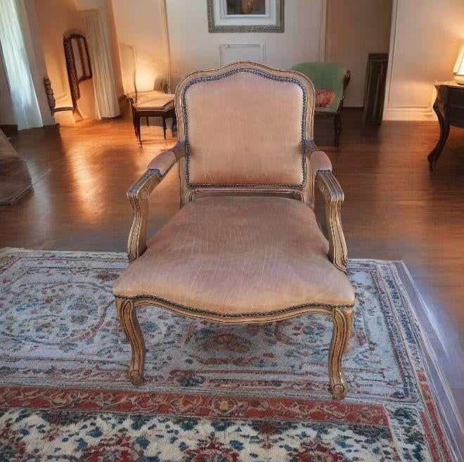 Classic Pair of Louis XV Style Armchairs - 6