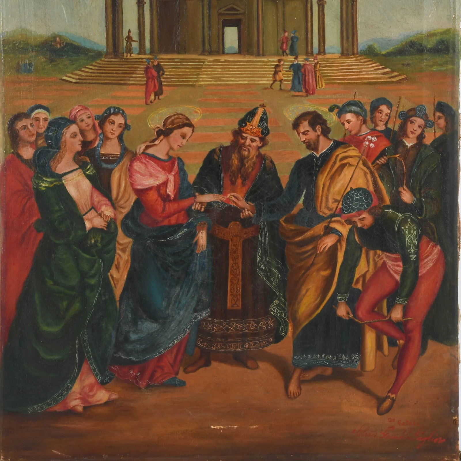 Signed Rendition of Le Mariage De La Vierge - 2