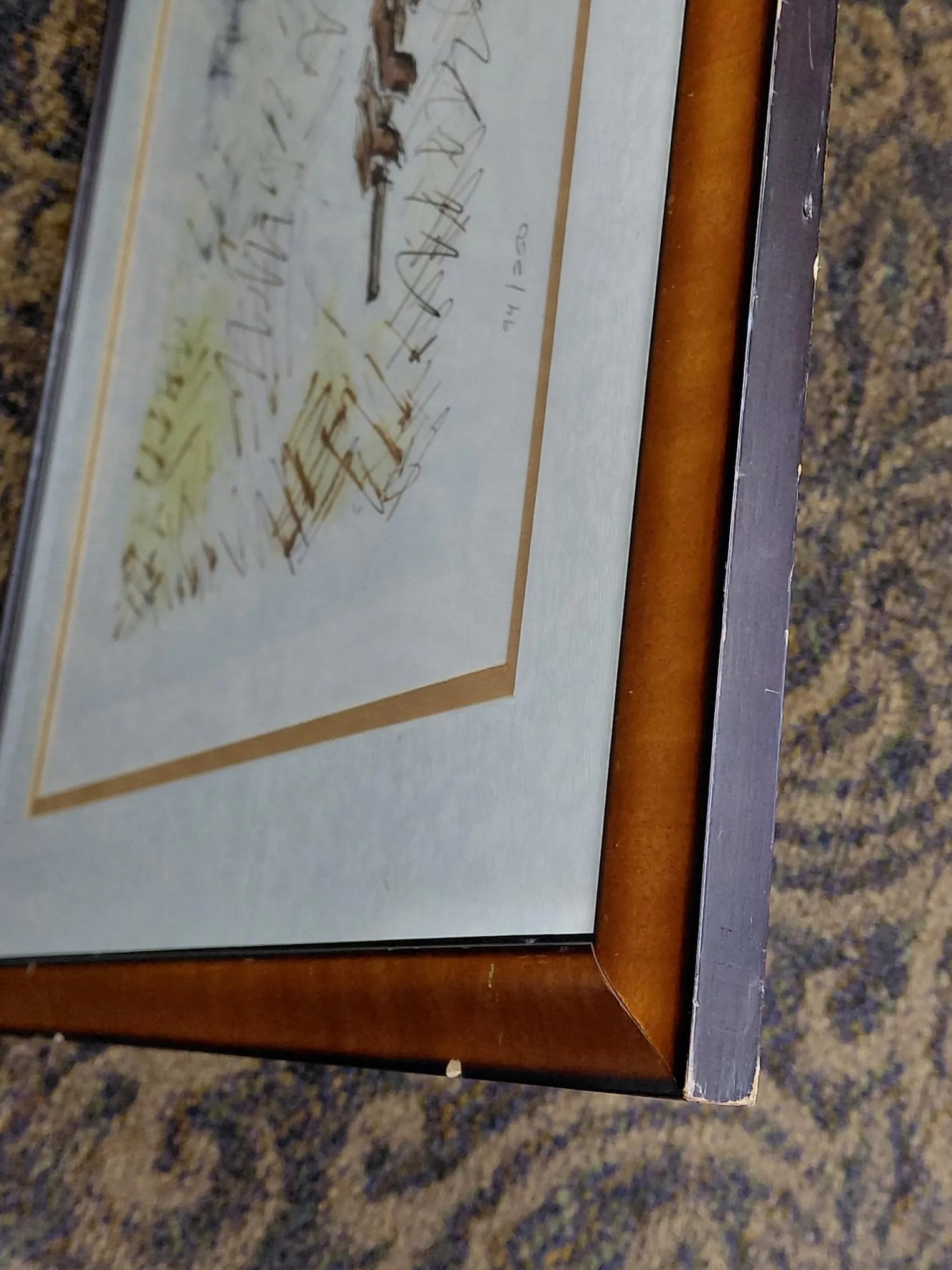 Framed Signed Chaim Gross Fiddler Lithograph - 9