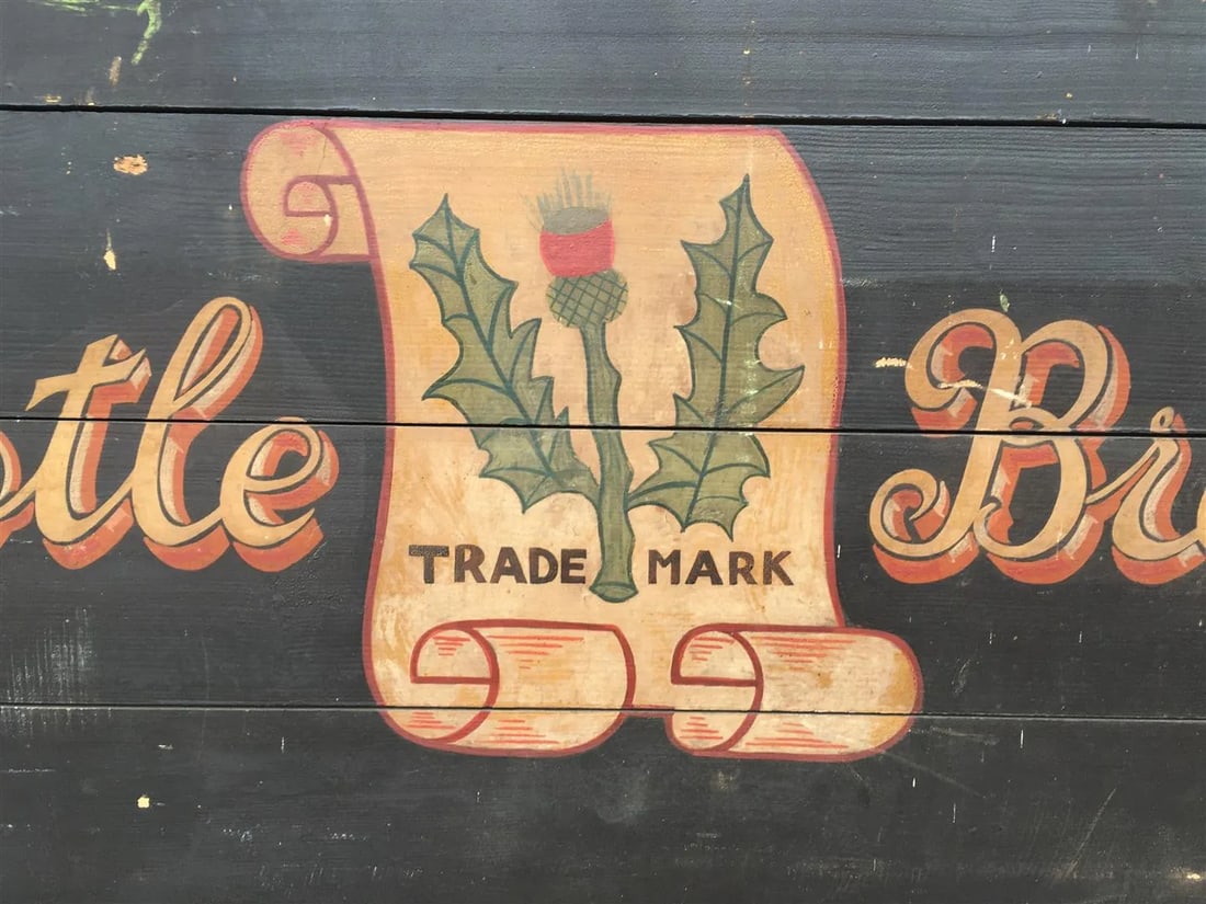 Antique Hand-Painted Brewery Sign - Maclay & Co. LTD Thistle Brewery, Scotland, C. Late 19th / Early - 4
