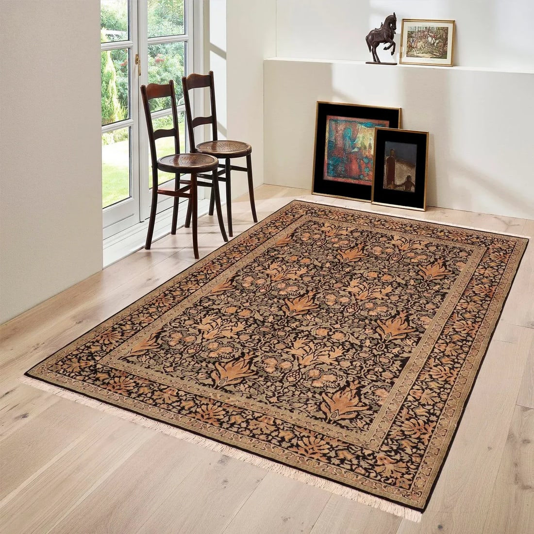 1990s Art Nouveau William Morris Pak Persian Area Rug - 2