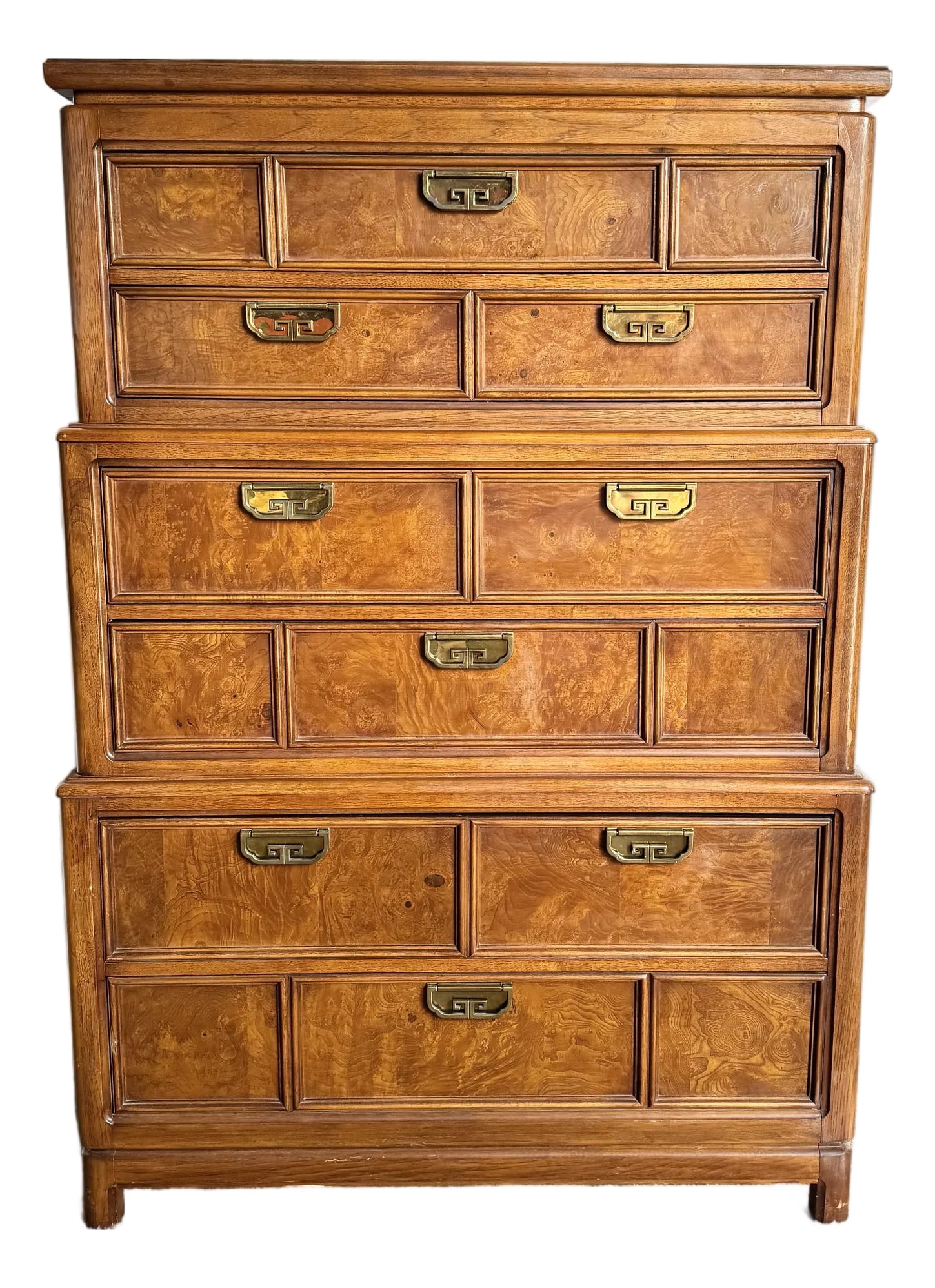 Vintage Chinoiserie Burl Wood Highboy by Thomasville (1 of 12)