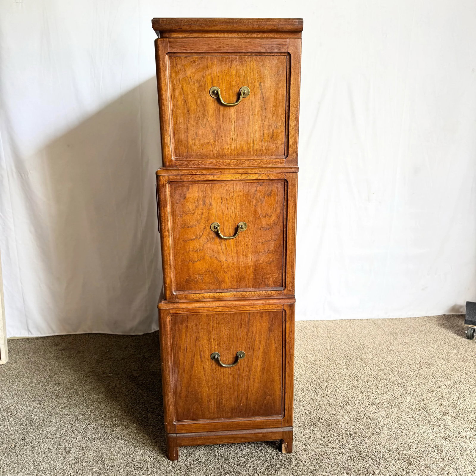 Vintage Chinoiserie Burl Wood Highboy by Thomasville - 5