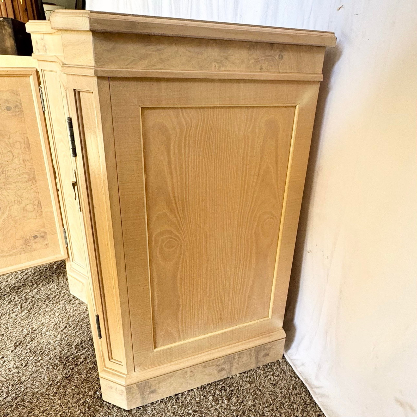 Vintage "Corinthian" Burlwood Credenza by Drexel Heritage - 5
