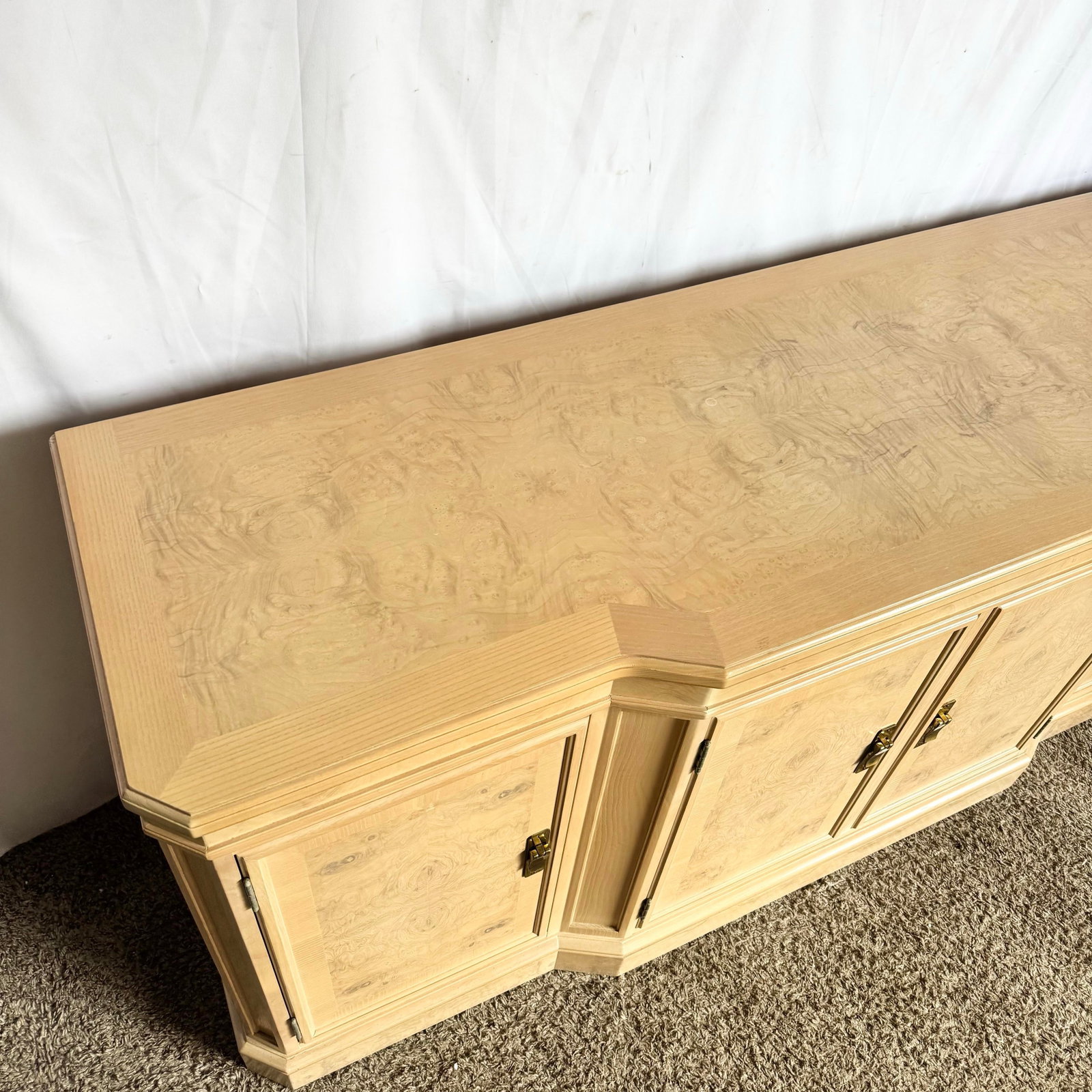 Vintage "Corinthian" Burlwood Credenza by Drexel Heritage - 6