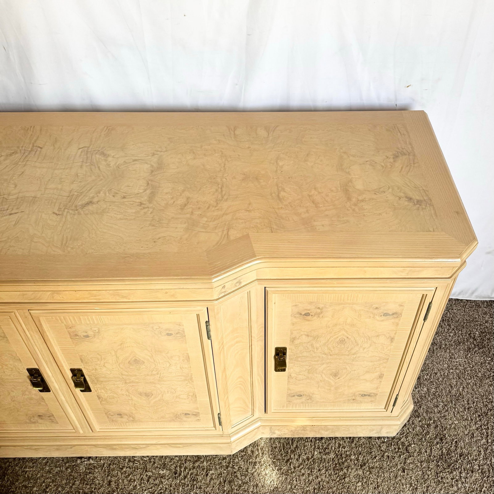 Vintage "Corinthian" Burlwood Credenza by Drexel Heritage - 7