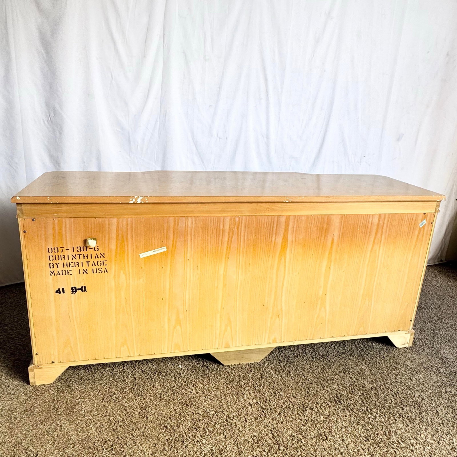 Vintage "Corinthian" Burlwood Credenza by Drexel Heritage - 9
