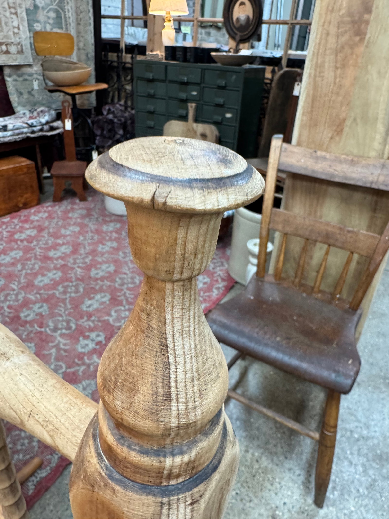Early 20th Century Antique Pine Bench With Pillow - 9
