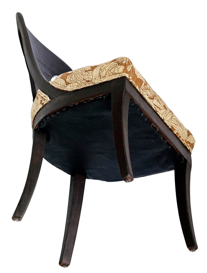 Antique Biedermeier Wood Chairs, Pair - 3