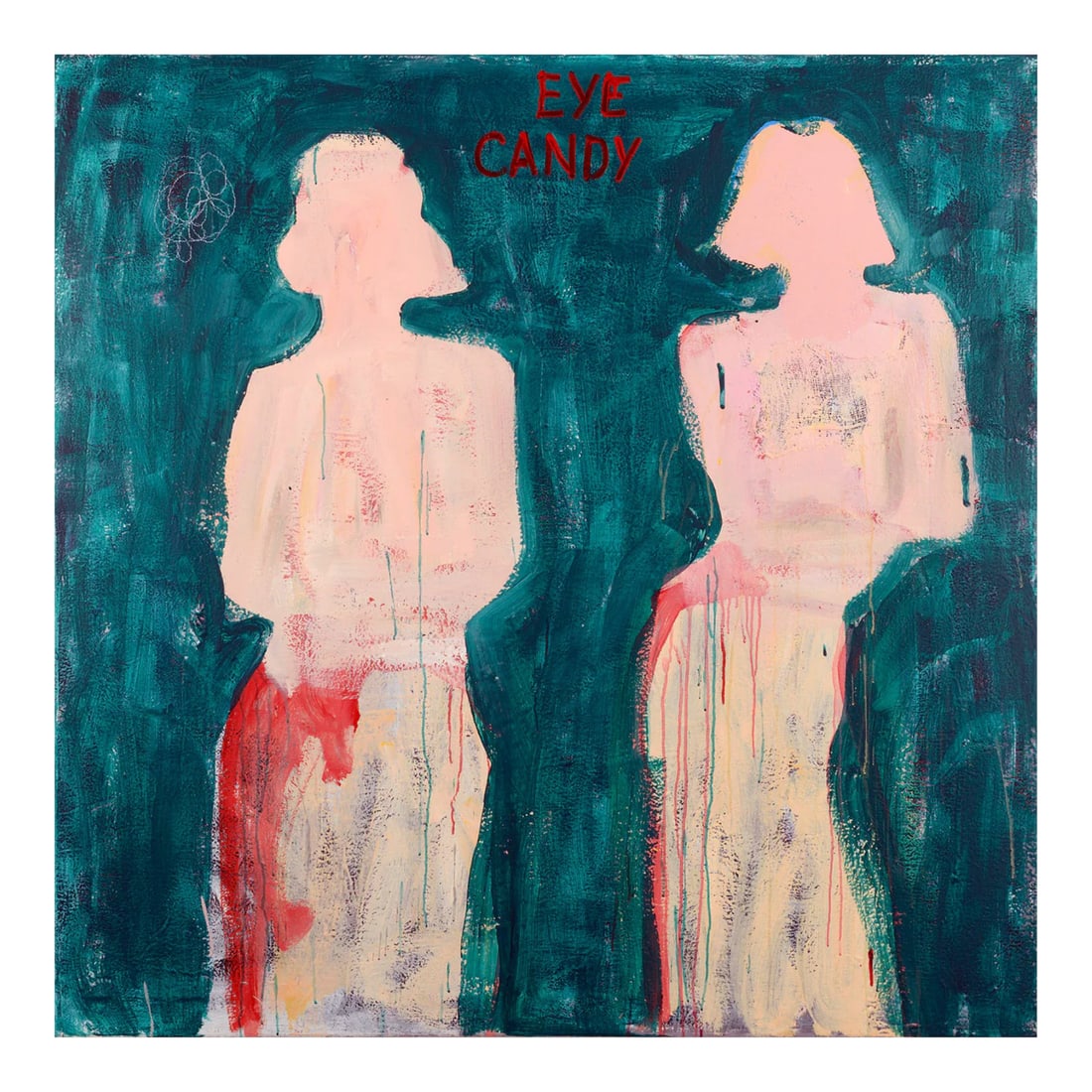 Contemporary Eye Candy Painting by Patricia Zinsmeister Parker: Eye Candy by Patricia Zinsmeister Parker (1934 - 2024) Mixed Media on Canvas, Exact Year Unknown, 55" x 55" Patricia Zinsmeister Parker's artistic journey began at age 12 with a scholarship to the