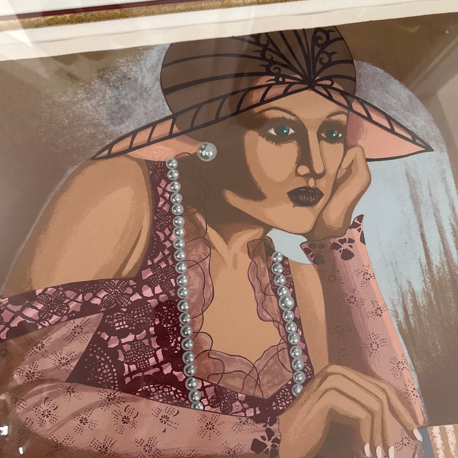1970s Isaac Stavans Art Deco Woman Signed Lithograph - 6