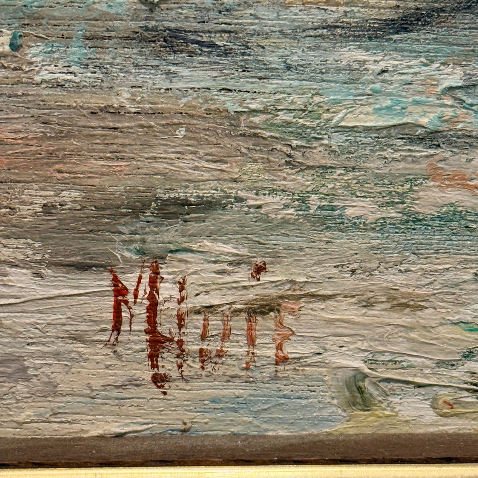 Mid-Century Impressionist Church Landscape Oil Painting - Christ Church Sea Island Georgia - Signed - 4