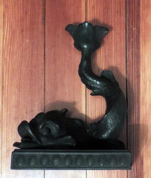 Early 19th Century Wedgwood Black Basalt Dolphin Candlestick - 11