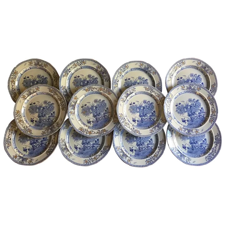 Antique Early 19th Century Mason's Patent Ironstone China Dinner Plates- Set of 12 - 13