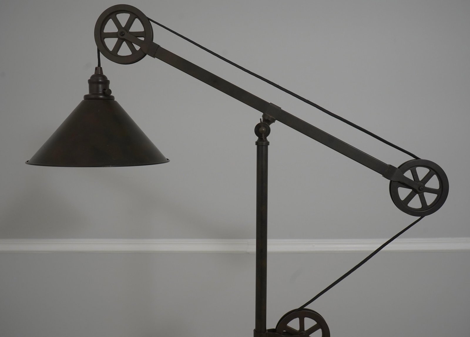 Restoration Hardware Industrial Pulley Floor Lamp - 3