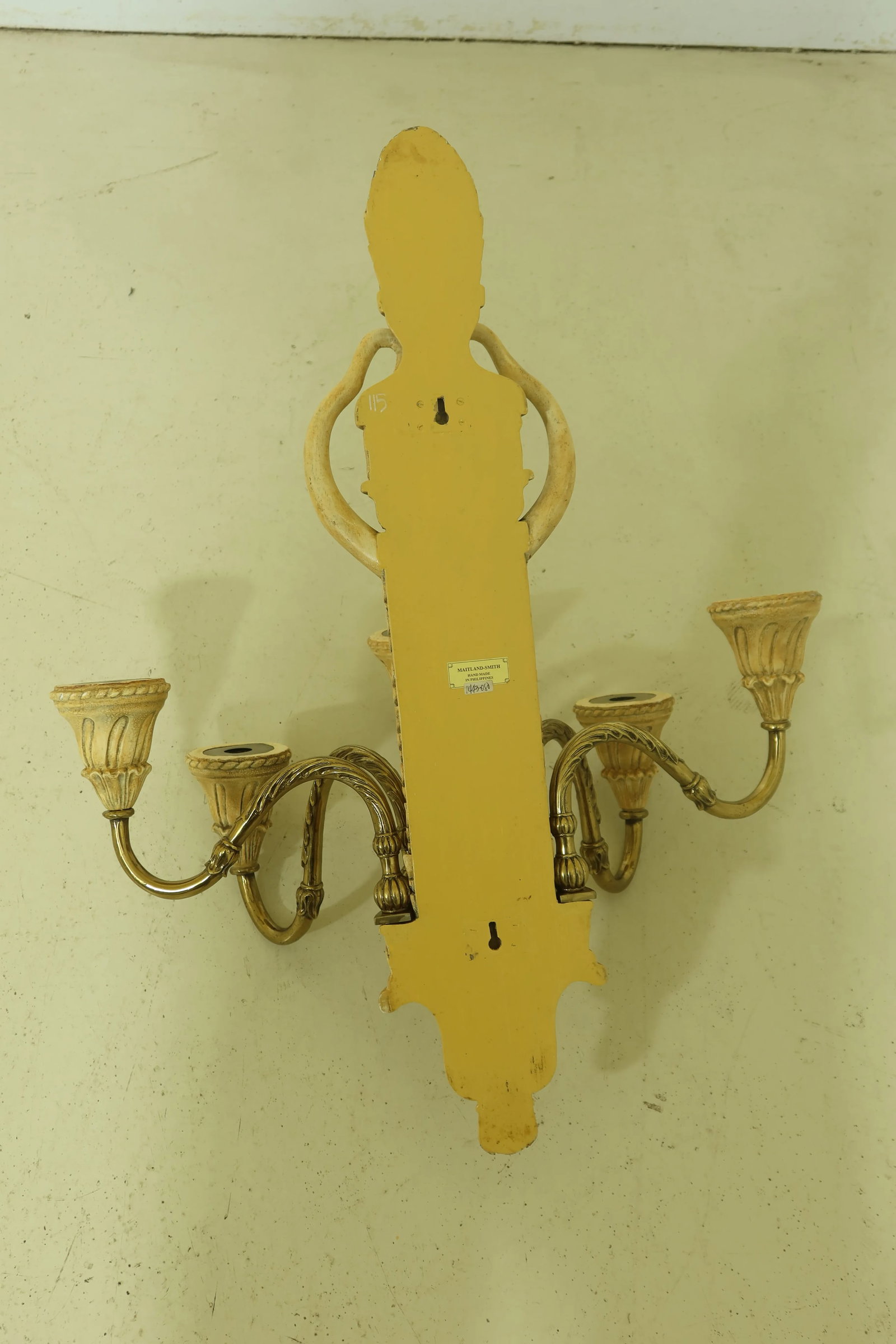 Pair Maitland Smith Decorative Candelabra Wall Sconces - 8