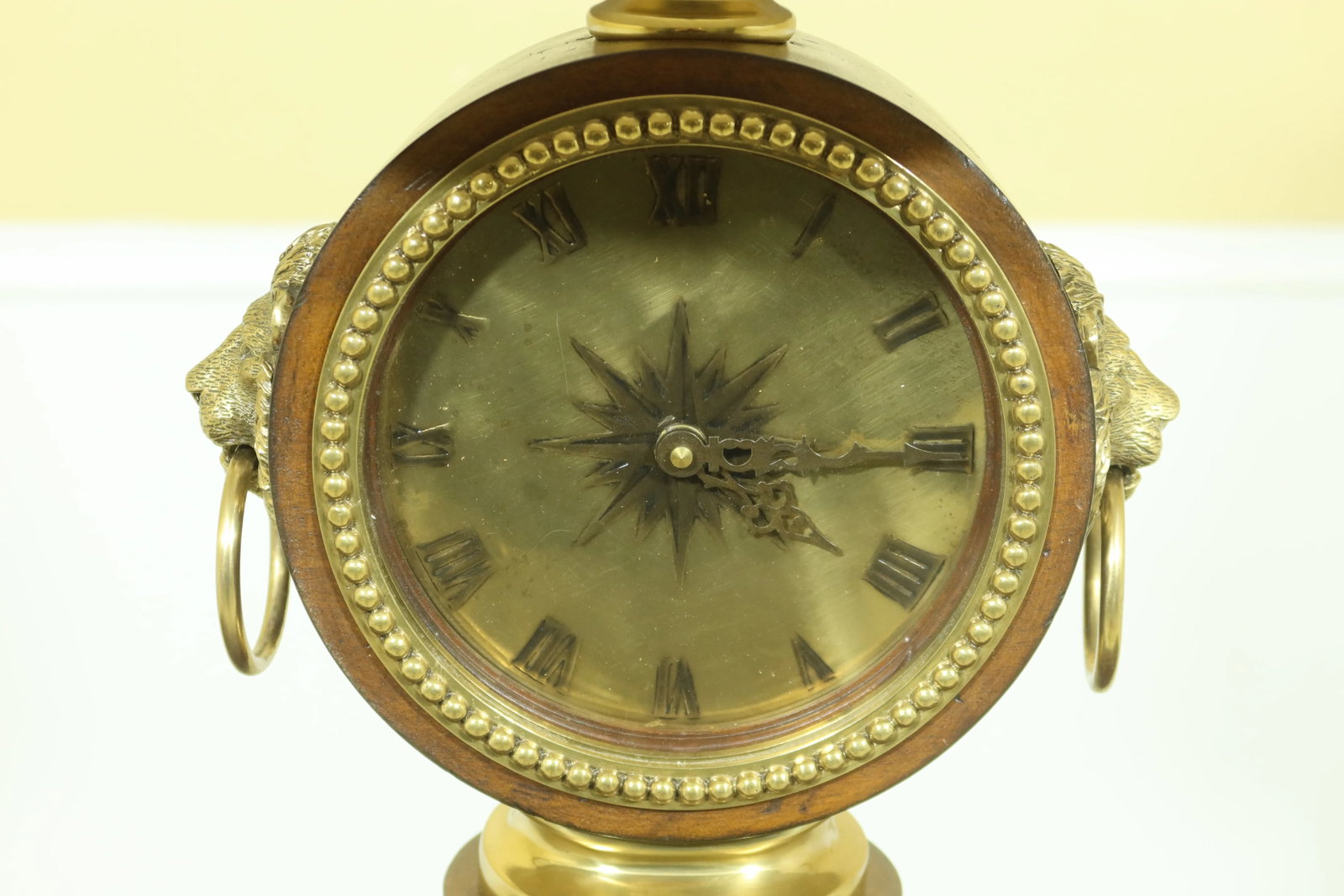 Maitland Smith Clock Face Lamp W. Shade & Marble Base - 2