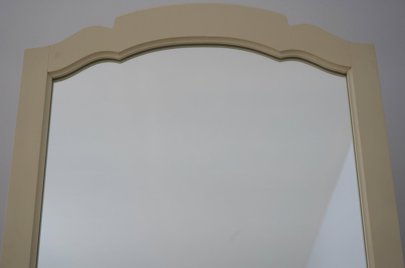 Ethan Allen Off White Painted Cheval Stand Up Floor Mirror - 3