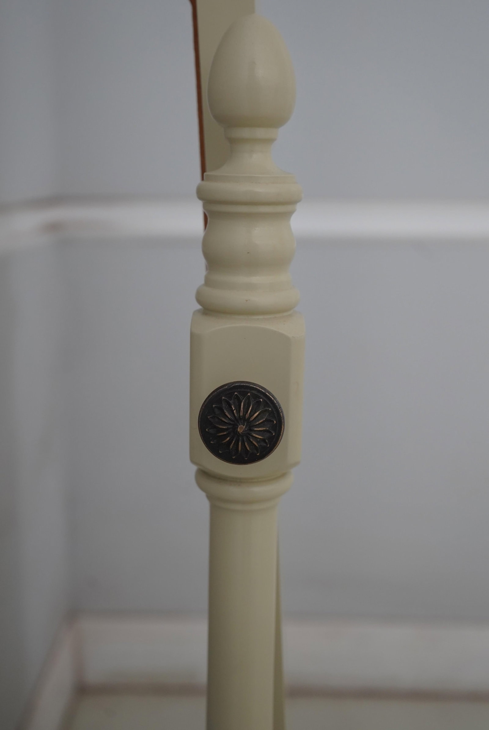 Ethan Allen Off White Painted Cheval Stand Up Floor Mirror - 5
