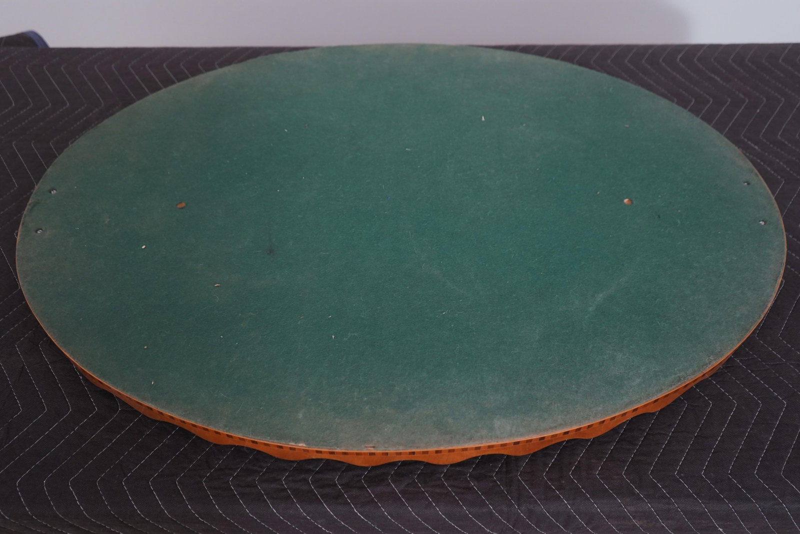 Adam Style Birdseye Maple Top Scalloped Serving Tray - 9
