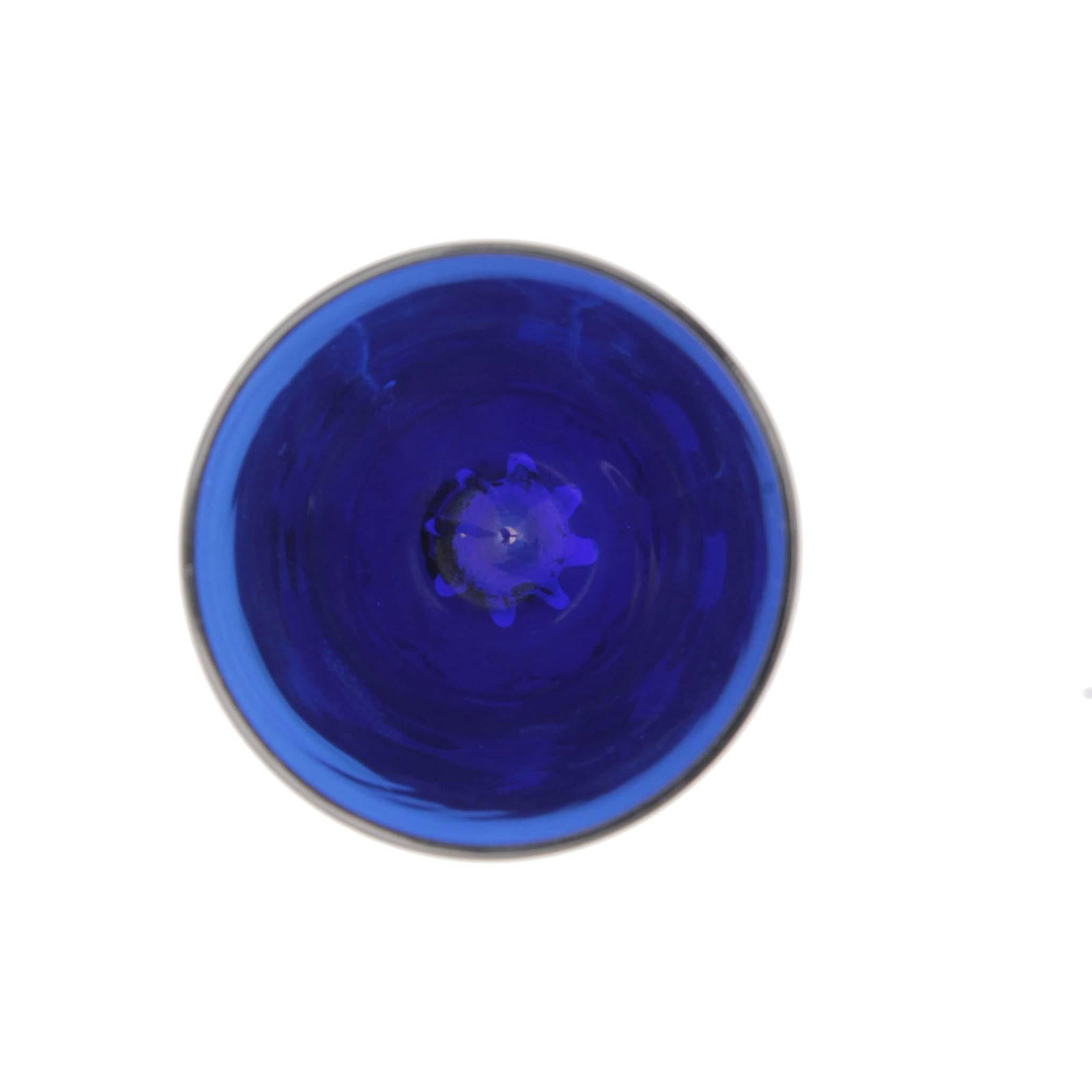 1980s Hand-Blown Crystal Champagne Flutes in Cobalt Blue With Spiral Twisted Clear Stems, Set of 6 - 5