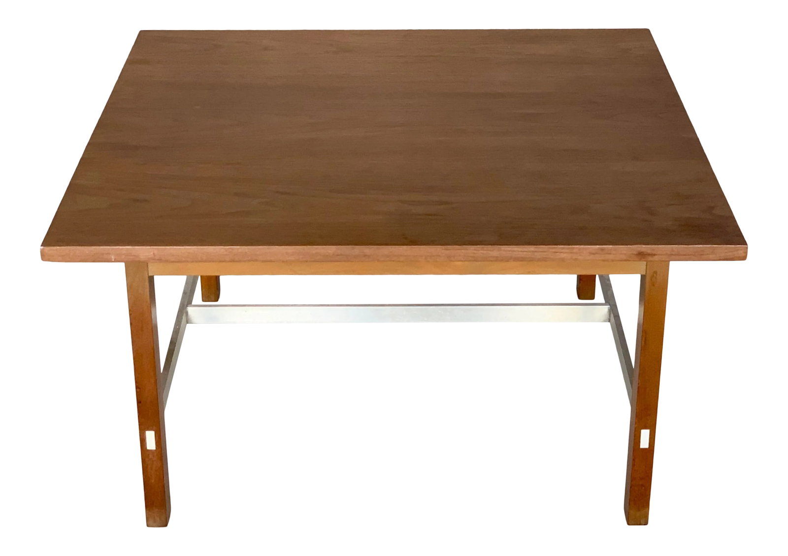 Vintage Paul McCobb Calvin Walnut and Aluminum Square Coffee Table (1 of 10)