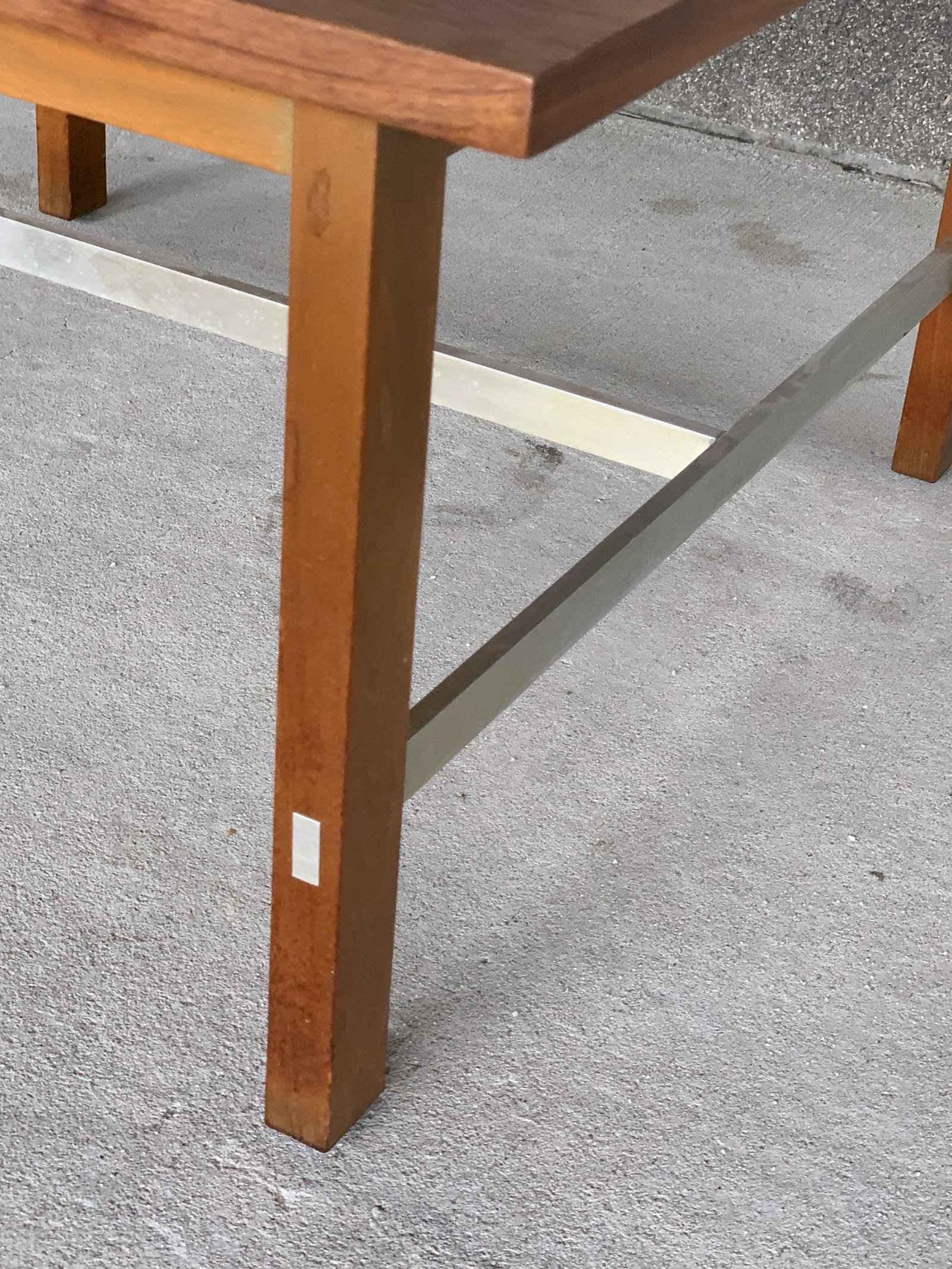 Vintage Paul McCobb Calvin Walnut and Aluminum Square Coffee Table - 4