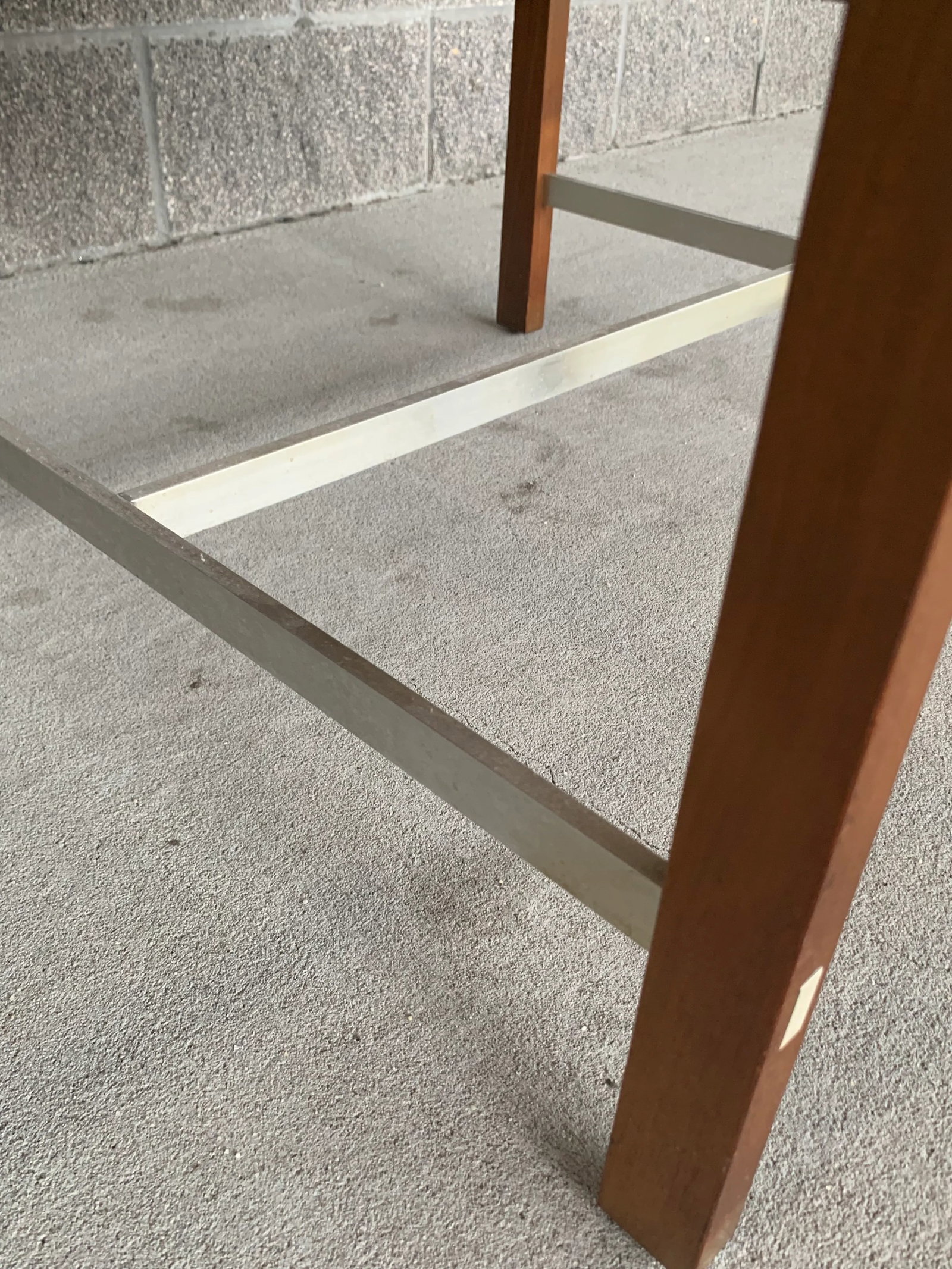 Vintage Paul McCobb Calvin Walnut and Aluminum Square Coffee Table - 6