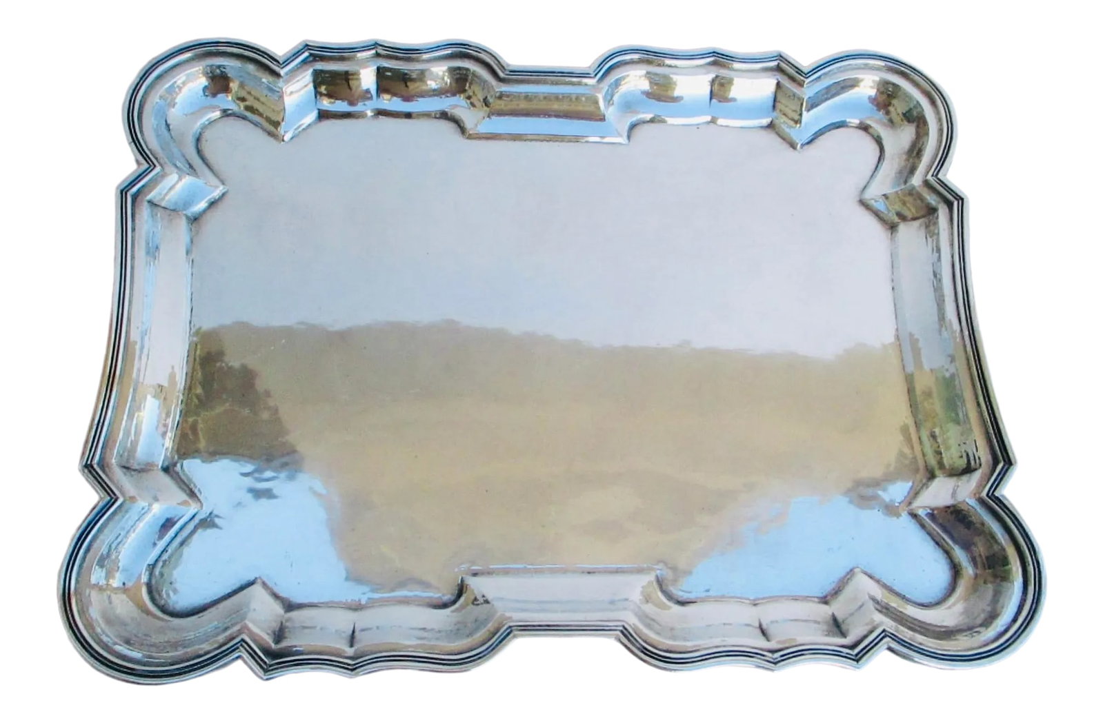 Vintage 1966 Italian Baroque-Style 800 Silver Serving Tray (1 of 8)