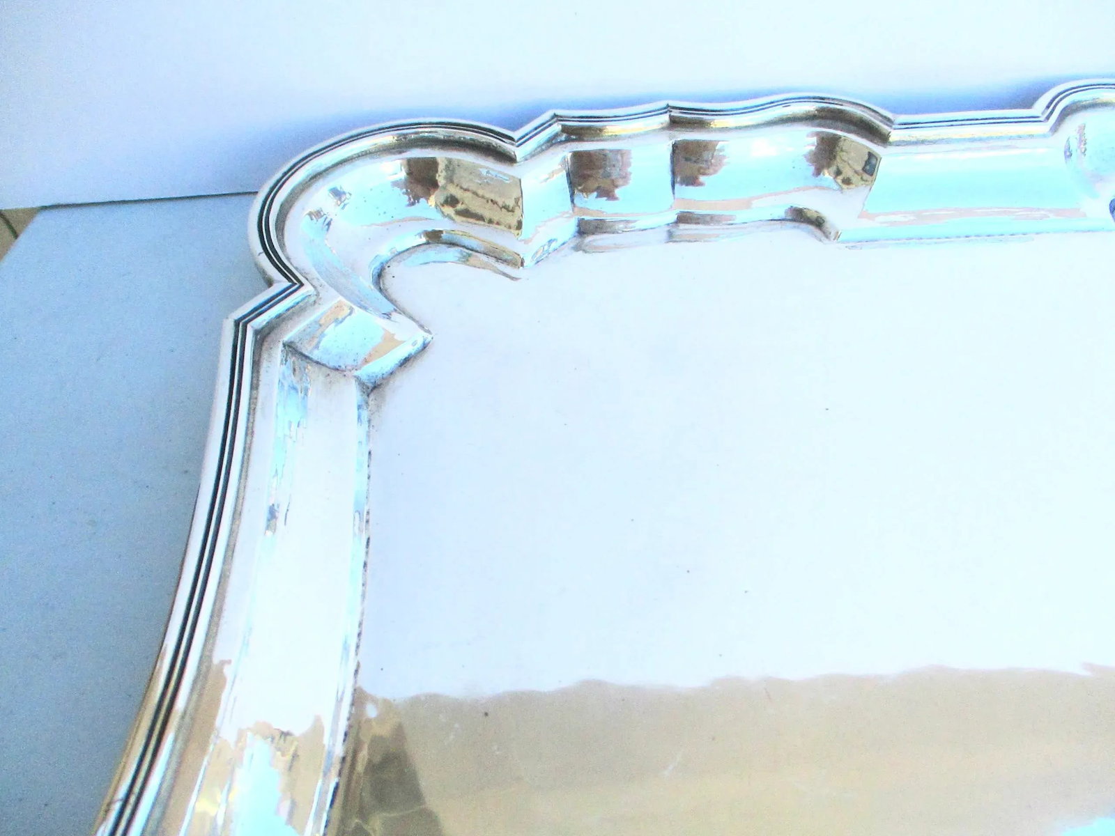 Vintage 1966 Italian Baroque-Style 800 Silver Serving Tray - 3