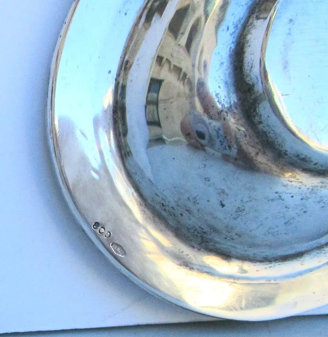Vintage 1966 Italian Baroque-Style 800 Silver Serving Tray - 6