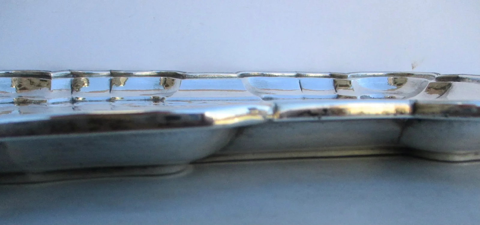 Vintage 1966 Italian Baroque-Style 800 Silver Serving Tray - 7