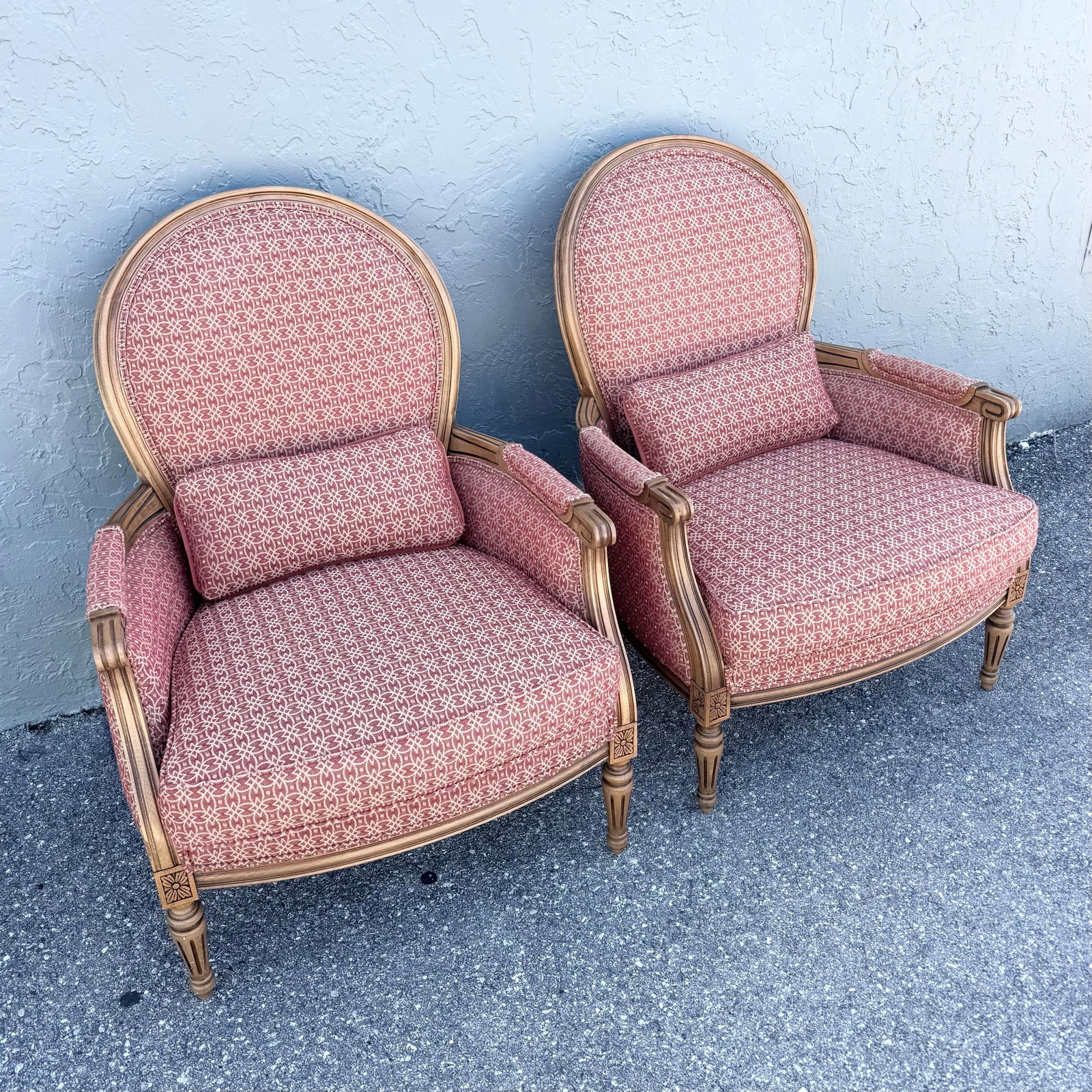 Vintage French Provincial Lounge Chairs by Ethan Allen - A Pair - 2