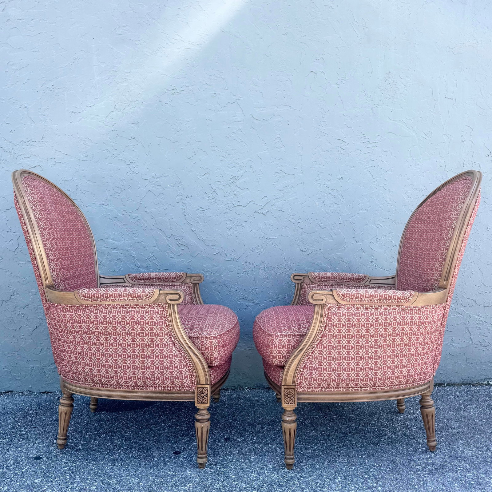 Vintage French Provincial Lounge Chairs by Ethan Allen - A Pair - 4