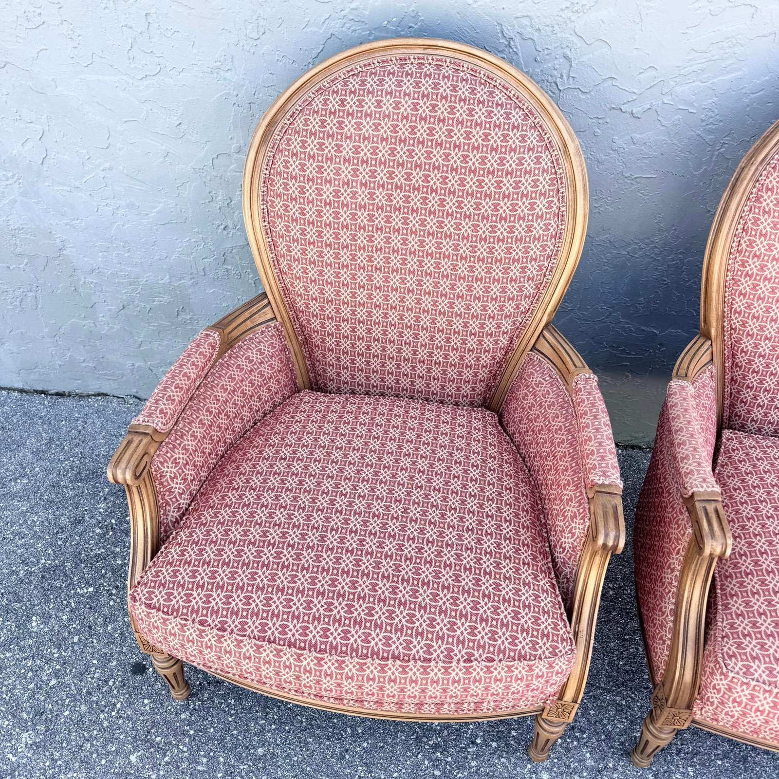 Vintage French Provincial Lounge Chairs by Ethan Allen - A Pair - 7