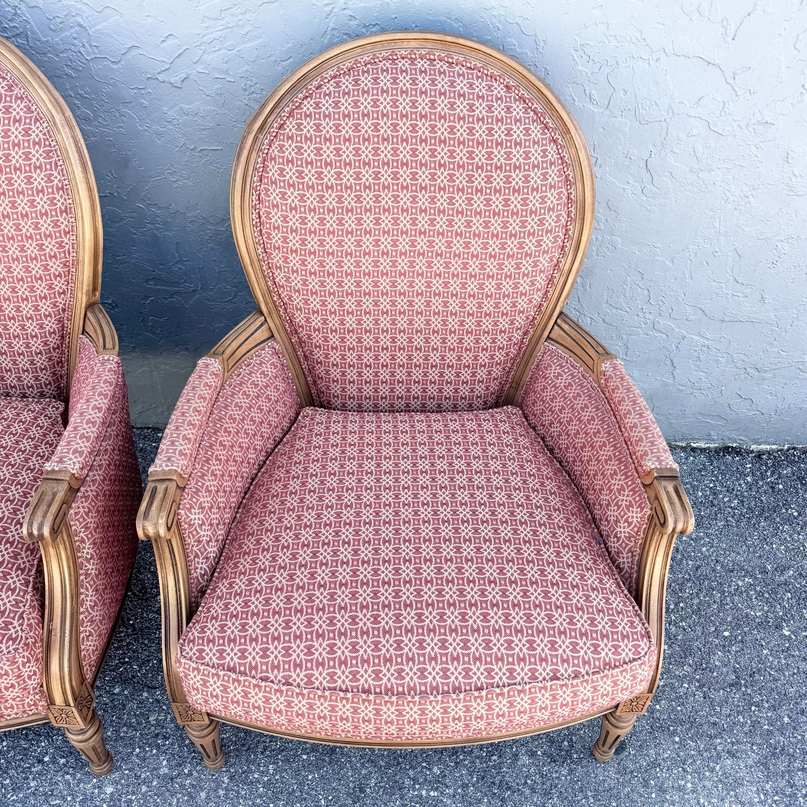 Vintage French Provincial Lounge Chairs by Ethan Allen - A Pair - 9