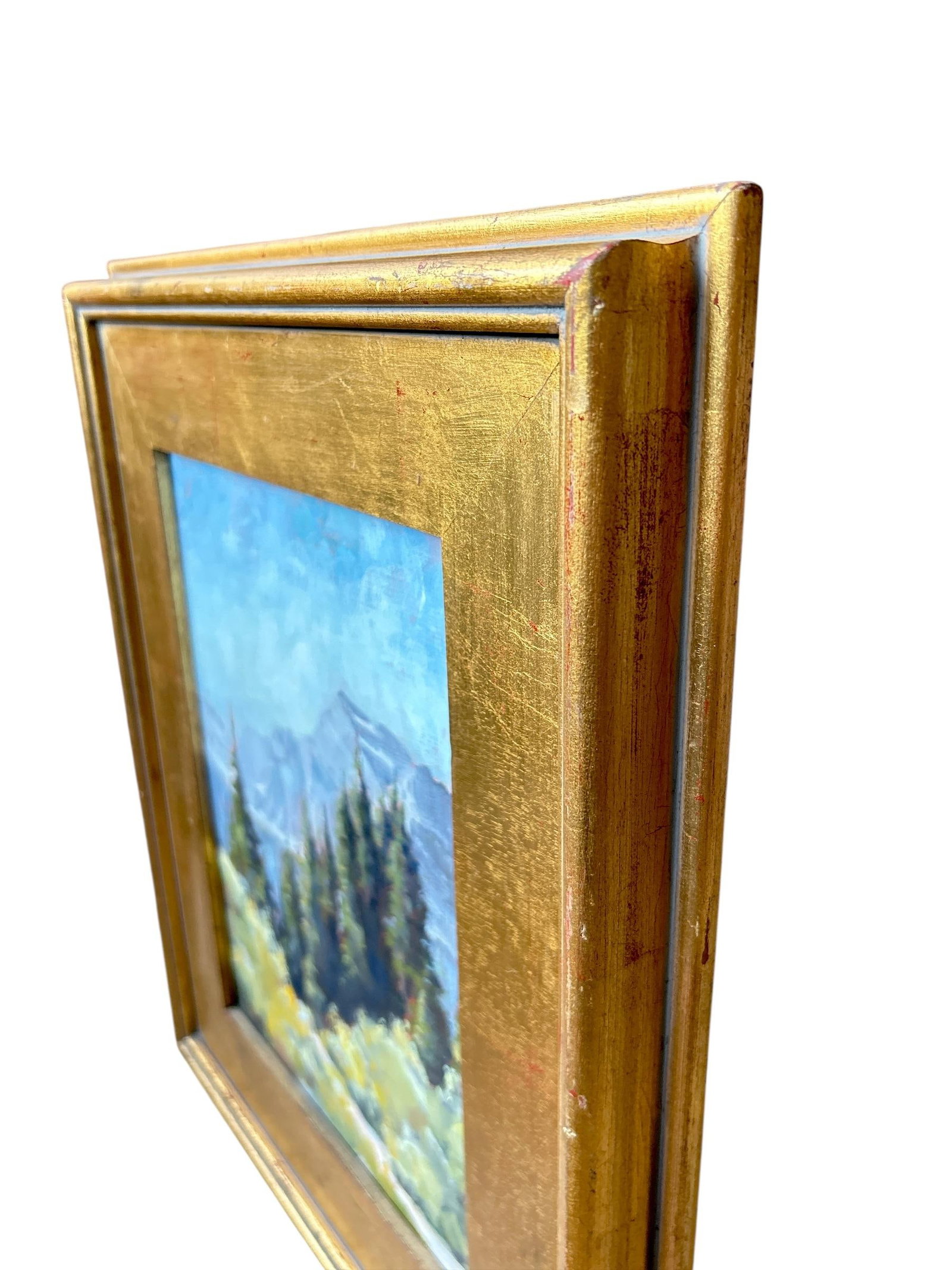 Vintage Signed Mountainscape Acrylic Painting - 5