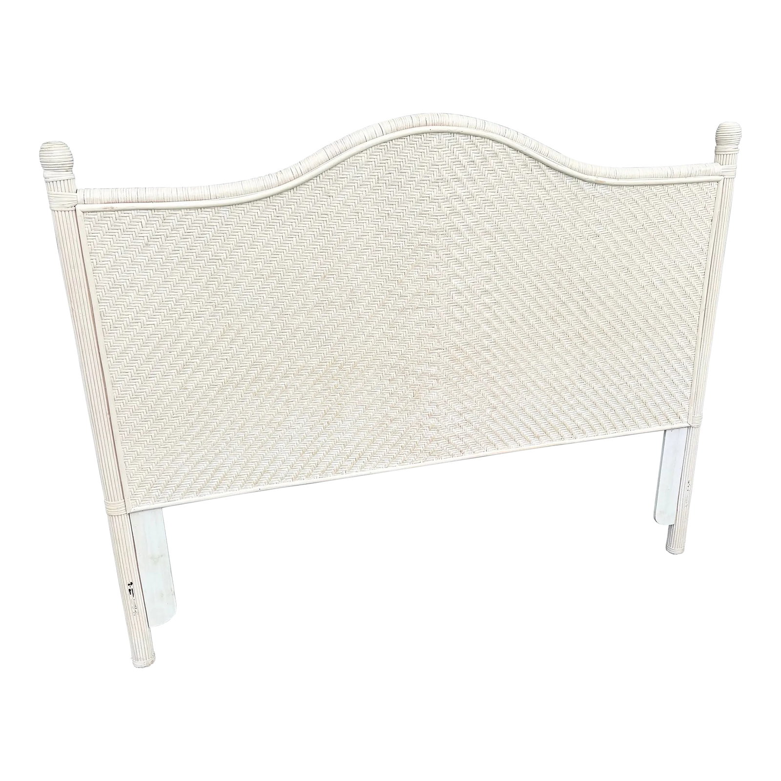 Vintage Boho Chic Wicker Queen Size Headboard (1 of 5)