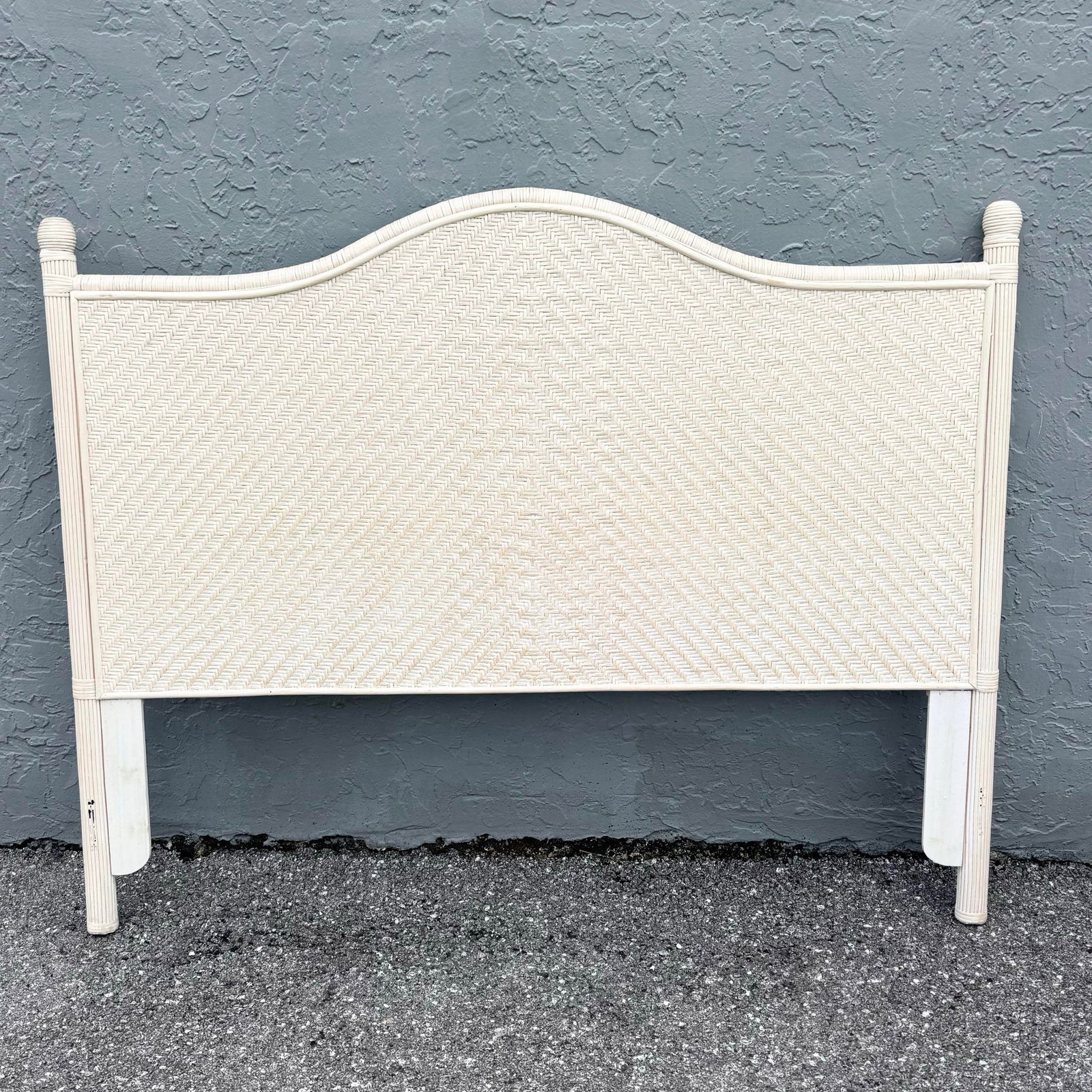 Vintage Boho Chic Wicker Queen Size Headboard - 3