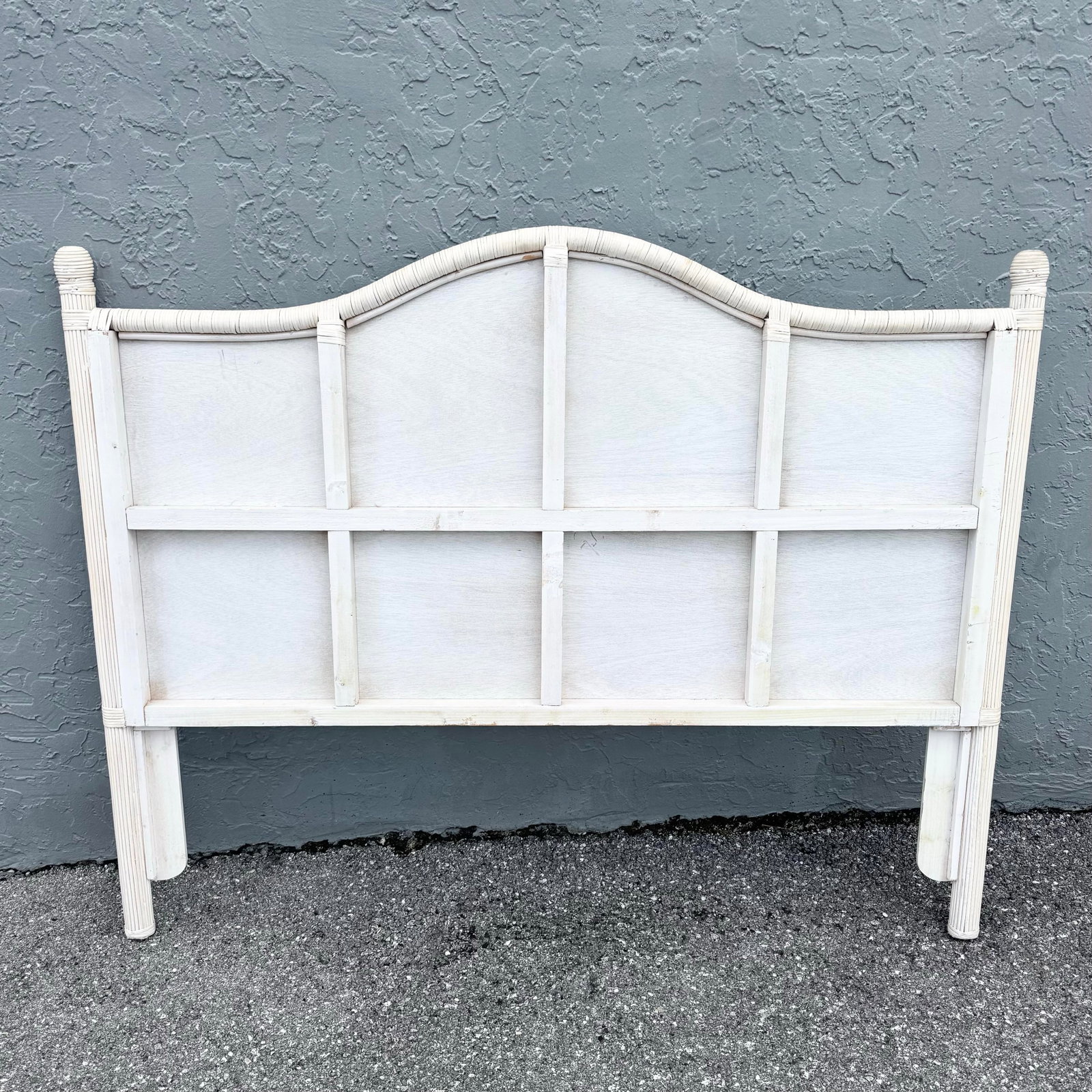 Vintage Boho Chic Wicker Queen Size Headboard - 5