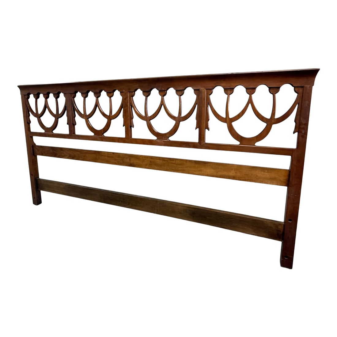1990s Baker Furniture Chippendale-Style Mahogany King-Size Headboard (1 of 9)