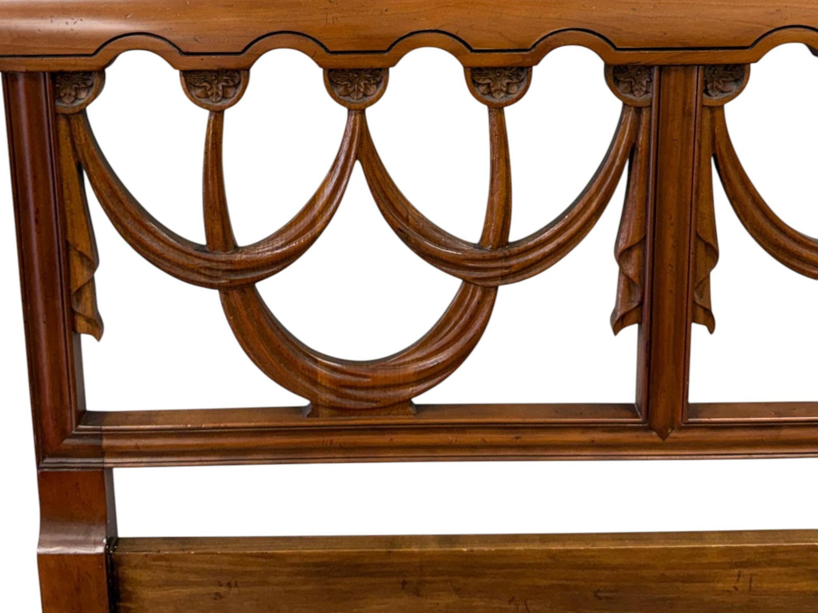 1990s Baker Furniture Chippendale-Style Mahogany King-Size Headboard - 4
