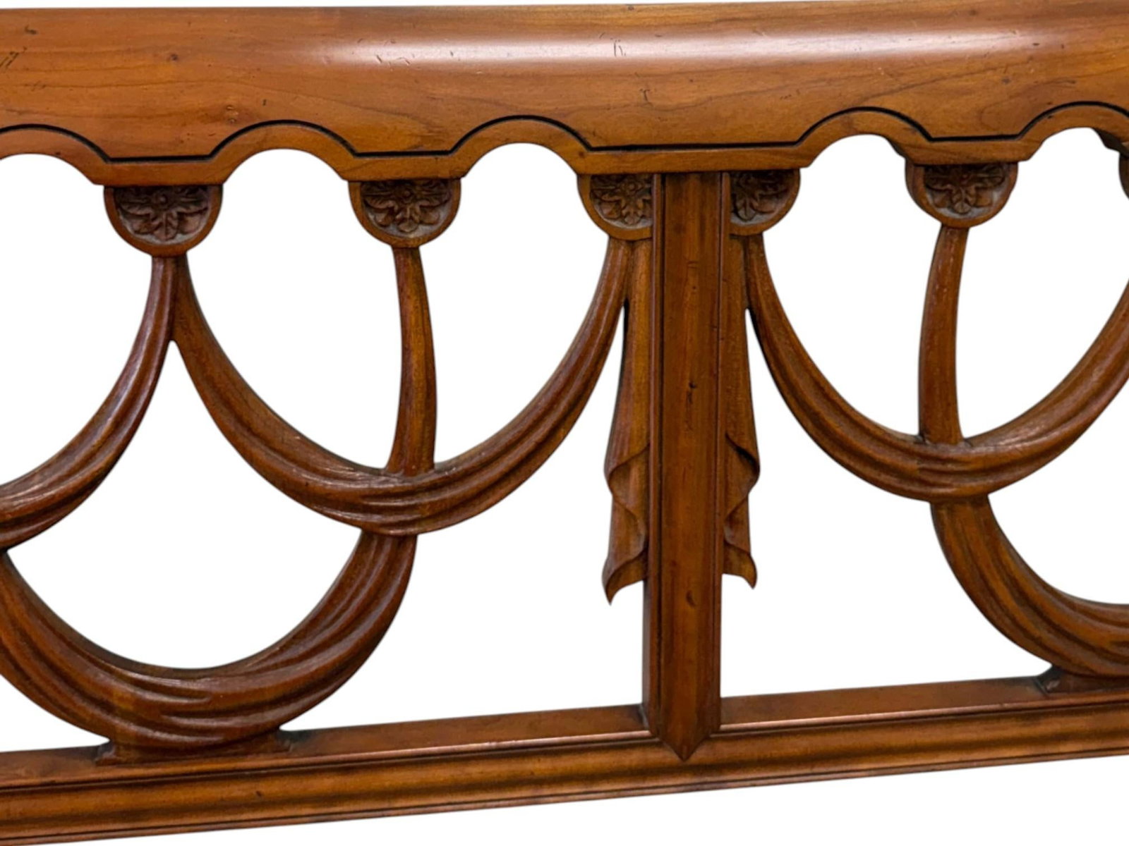 1990s Baker Furniture Chippendale-Style Mahogany King-Size Headboard - 5