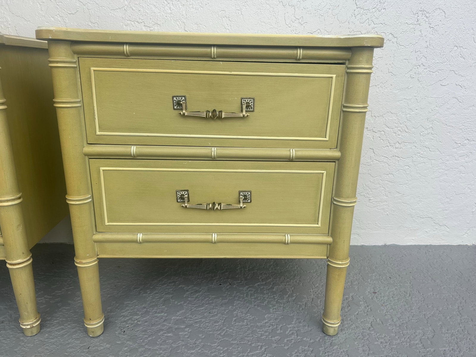 Vintage Henry Link Bali Hai Nightstands Set of 2 Original Finish - 2