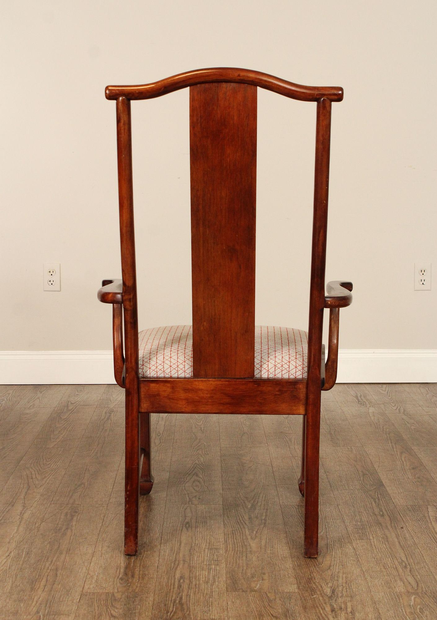 Bernhardt Chinese Style Set of Four Yoke Back Dining Chairs - 11