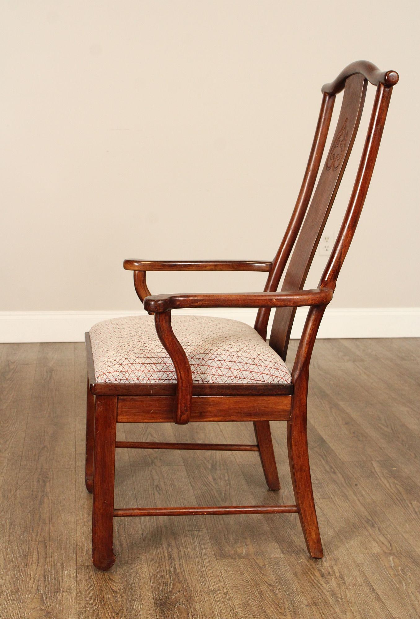 Bernhardt Chinese Style Set of Four Yoke Back Dining Chairs - 12