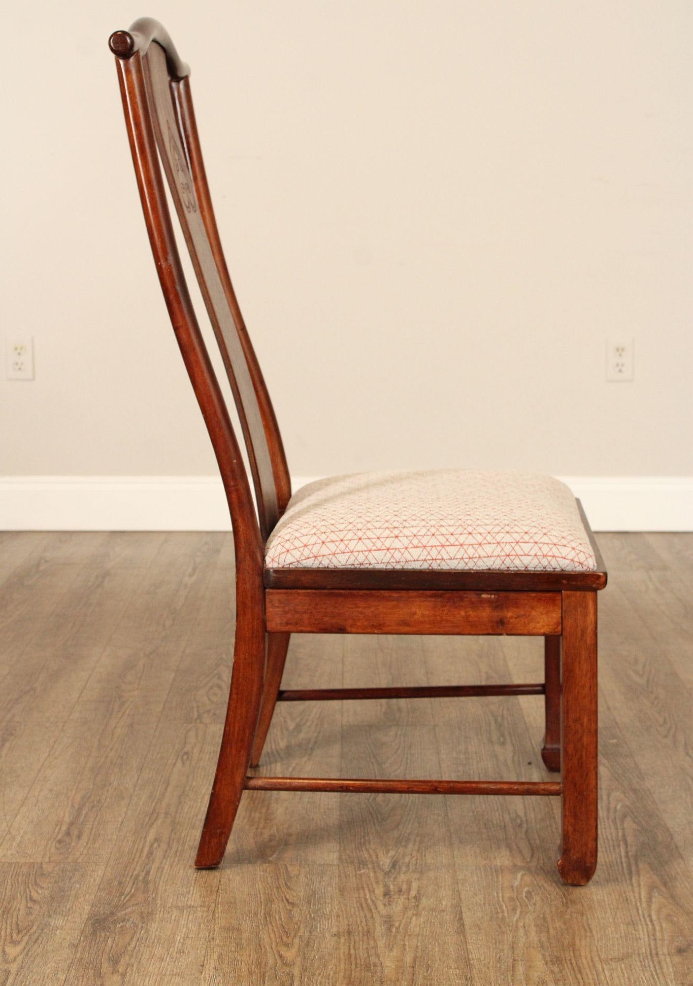 Bernhardt Chinese Style Set of Four Yoke Back Dining Chairs - 18
