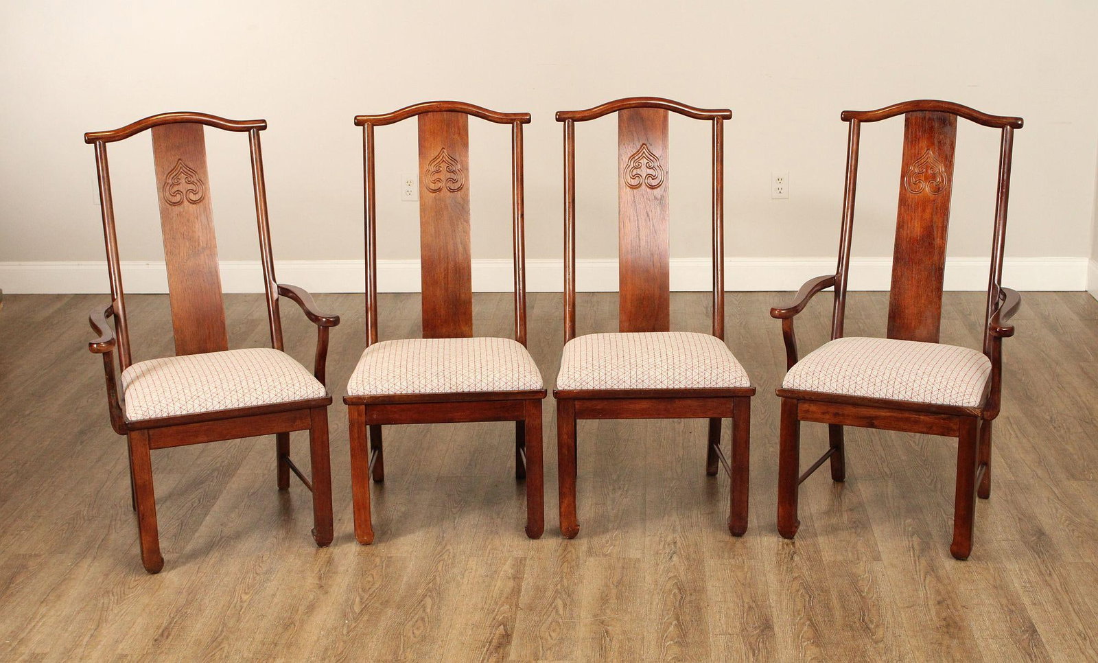 Bernhardt Chinese Style Set of Four Yoke Back Dining Chairs - 2