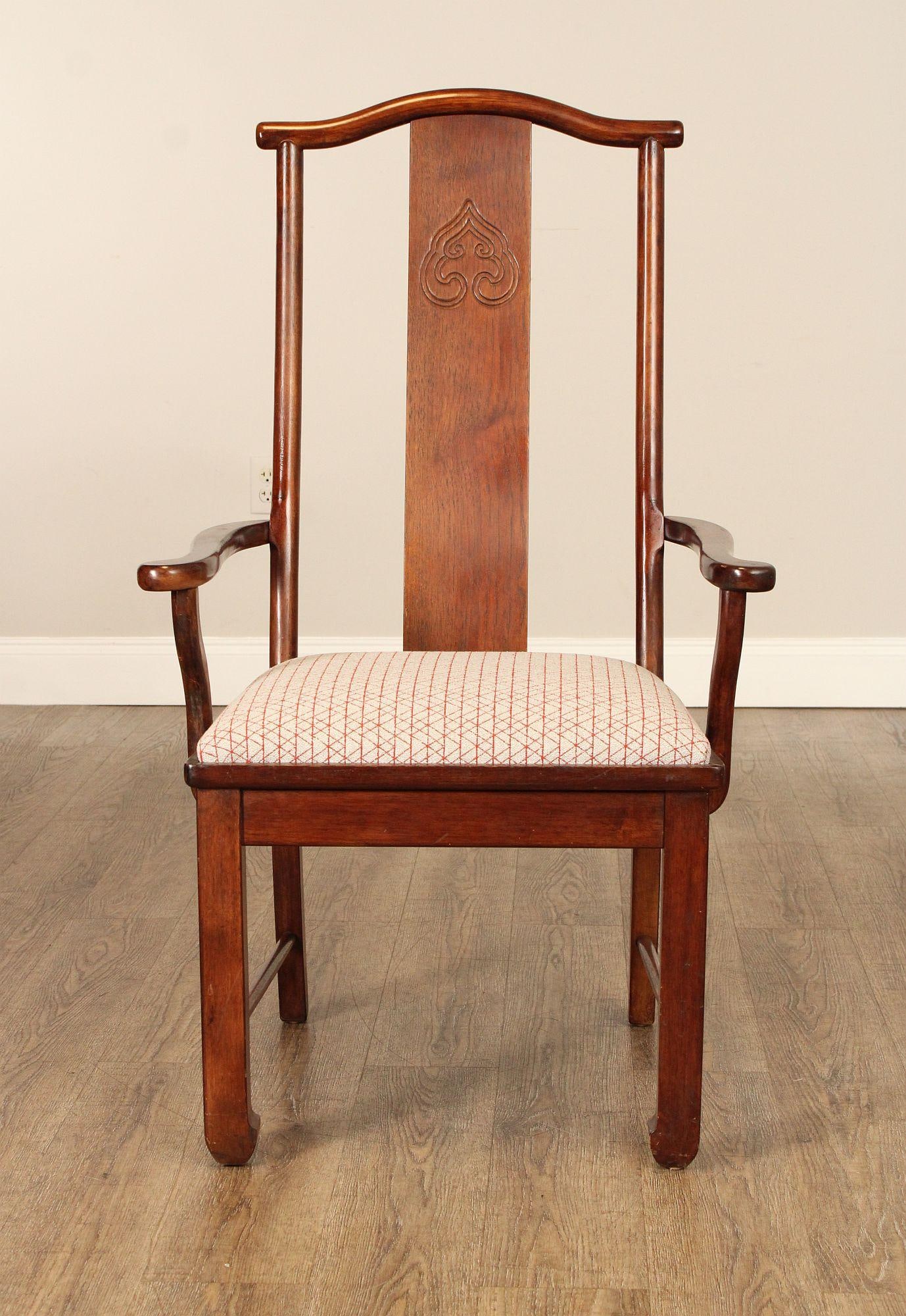 Bernhardt Chinese Style Set of Four Yoke Back Dining Chairs - 6