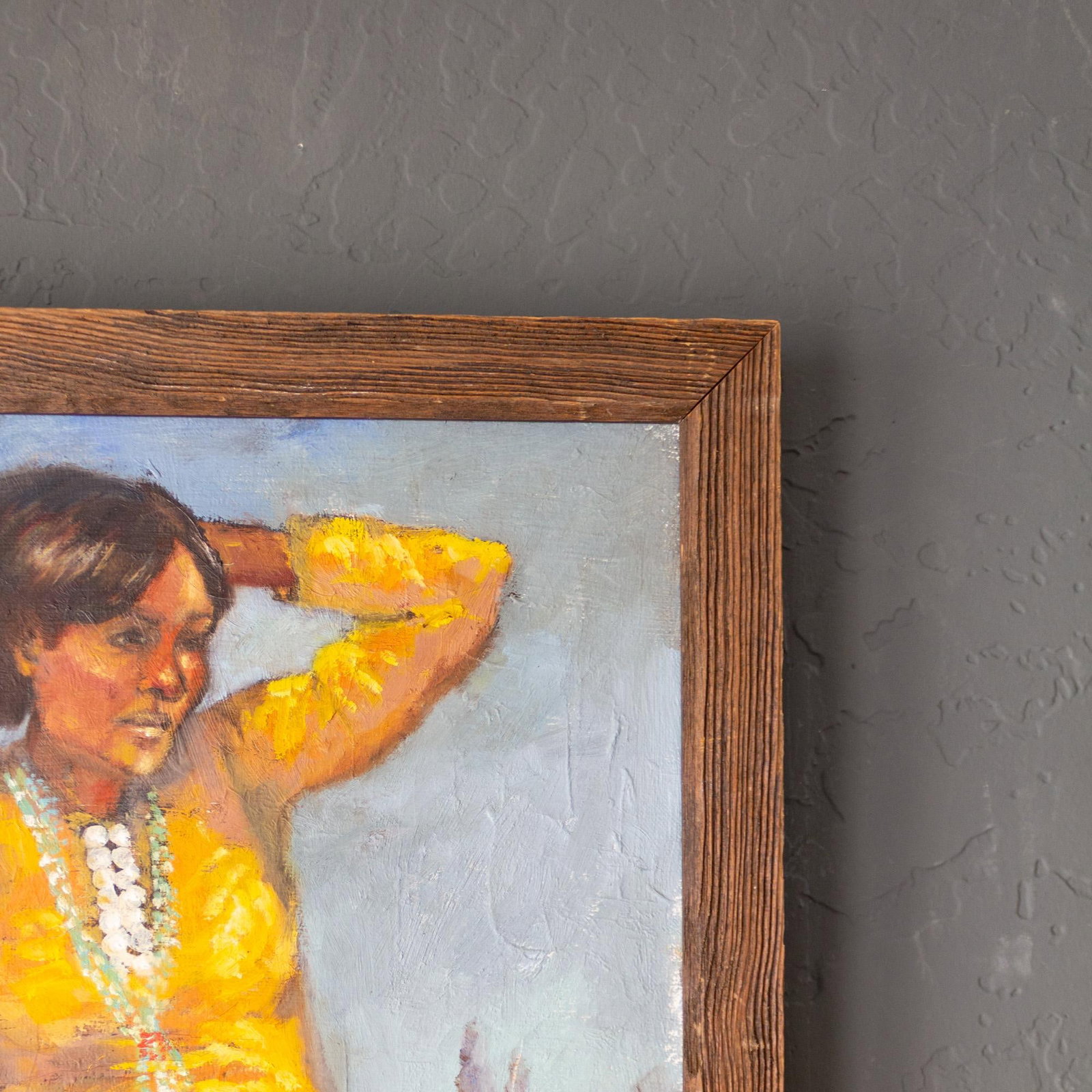 Figure Painting of a Girl in Yellow on a Soutwestern Mesa Landscape - 8